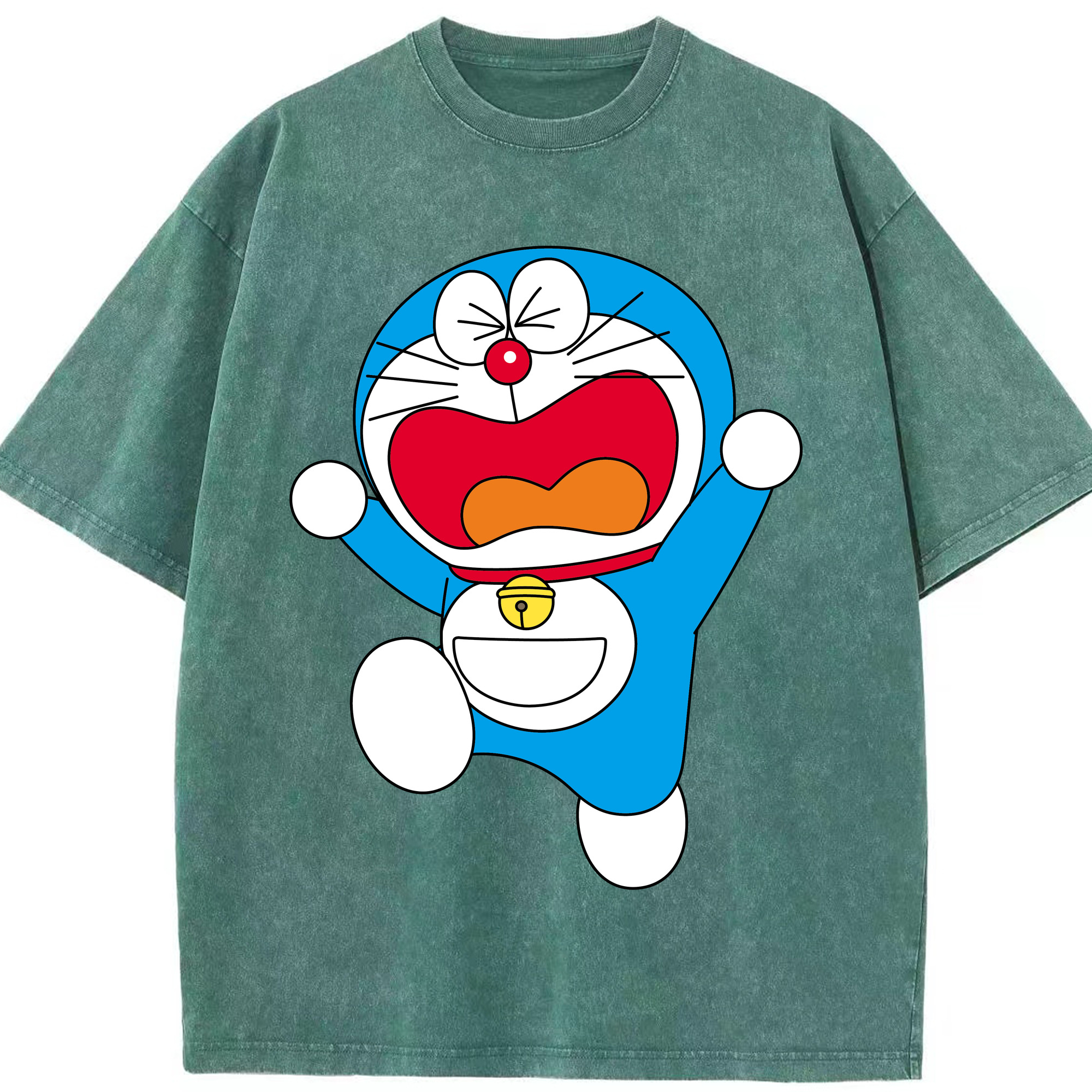 （画像用） ドラえもん Doraemon 綿100% ヴィンテージ風 半袖Tシャツ（フロントプリント）